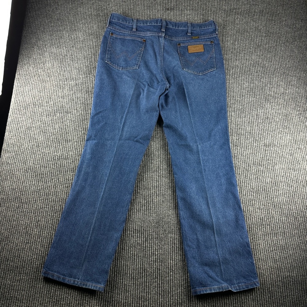 Wrangler 936PWD Cowboy Cut Slim Fit Jeans Mens 36x30 Indigo Blue Made in USA
